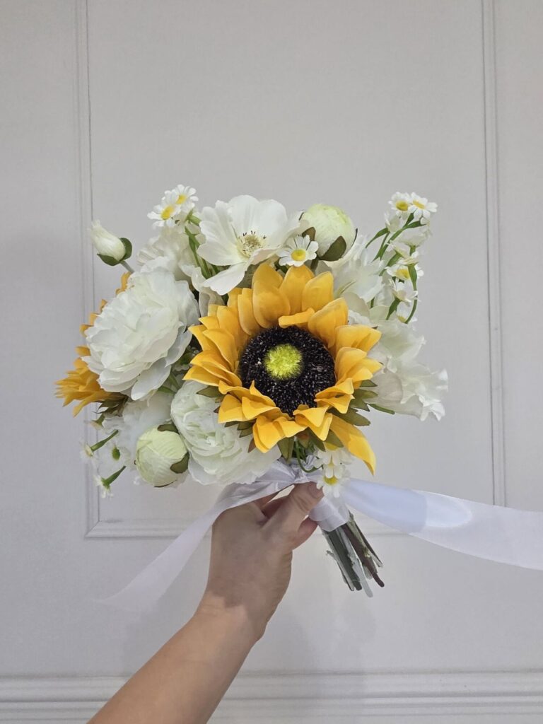 sunflower bridesmaid bouquet